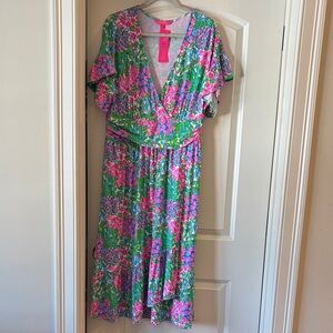 Lilly Pulitzer Colorful Floral Midi Dress